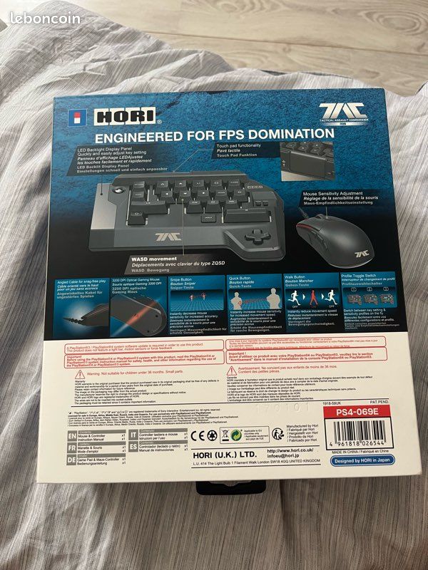 GameSir VX AimSwitch Adaptateur de Souris et Clavier pour PS4, Xbox One