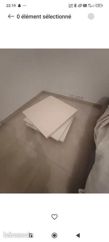 Table basse blanche laquée carré (image 6)