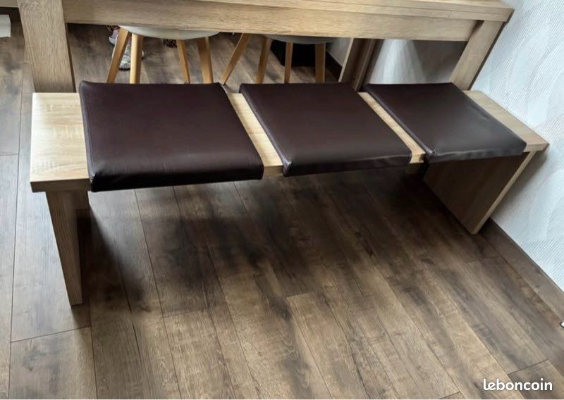 Banc 3 places couleur chêne doré (image 1)