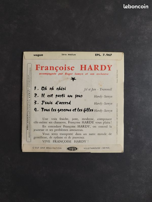 Collection - Disques Françoise Hardy & Edith Piaf 45 Tours – Réf 111 (image 2)