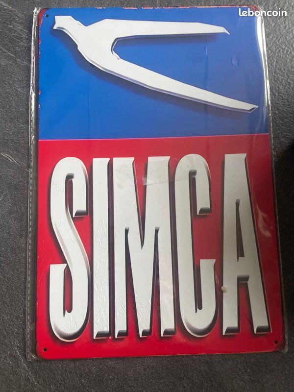 Plaque métal vintage matra simca parking privé Enseigne
