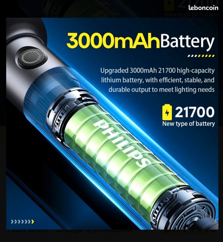 Philips Lampe de Travail LPL67X1 Magnétique Piles 4 Haut Powerled