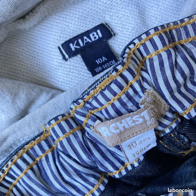Ensemble jupe en jean ORCHESTRA et sweat à capuche KIABI 10 ans (image 4)