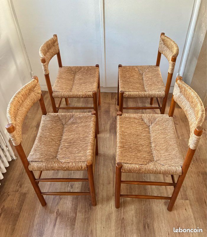 4 chaises Dordogne Charlotte Perriand/Robert Sentou excellent etat (image 3)