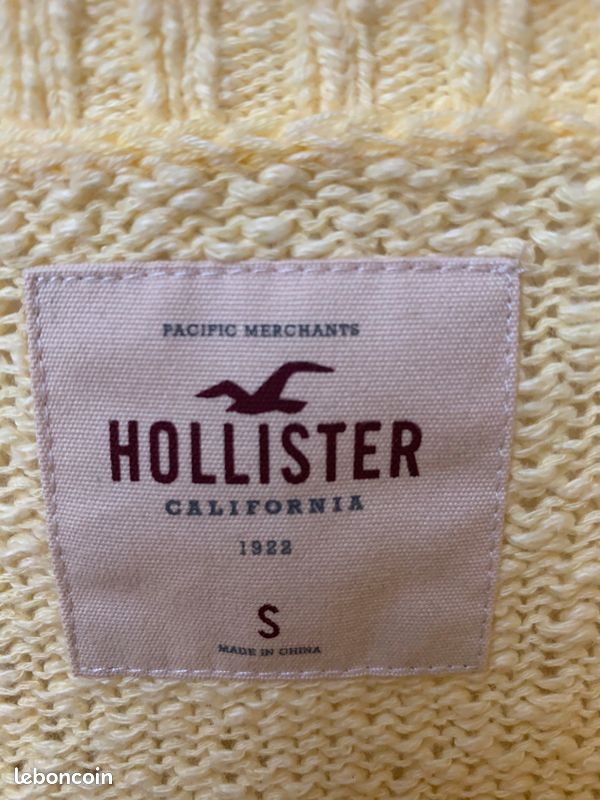 Pull Hollister jaune S (image 5)