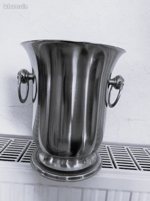 Ancien seau à champagne en inox Jean Couzon | Auberge Vintage