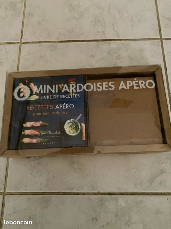 Kit 6 mini ardoises apéro avec livre de recettes – Neuf en boîte d’origine (image 19)