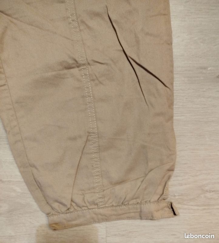 JG36 Pantacourt grossesse maternité marron beige taille 40 la