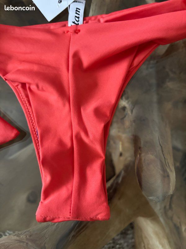Haut De Maillot De Bain Etam – Bandeau Coque Corail – FR44/EU42 – Neuf