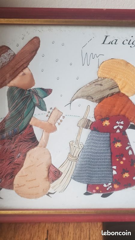 Cadre patchwork fable La Fontaine (image 2)