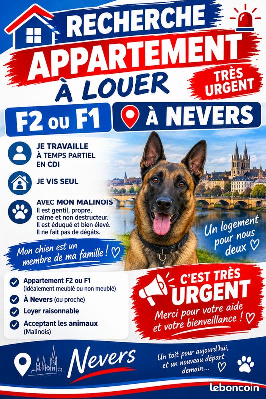 Appartement 2 pièces 40 m² · à Nevers · 40 m² · 400 €/mois