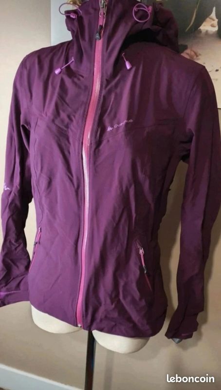 Veste randonnée imperméable 🥾 trekking 🏔️ forclaz 400 quechua MH500 décathlon femme taille 34/36 (image 3)