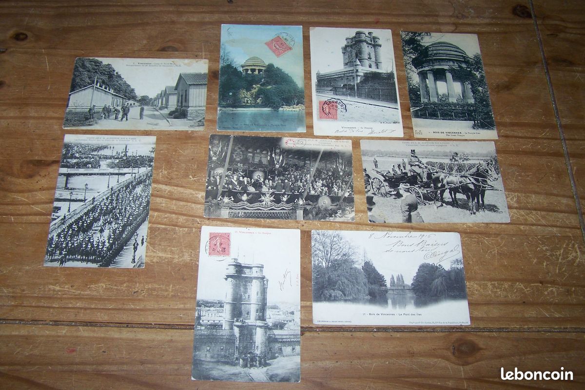 9 cartes postales anciennes de Vincennes département Val de Marne en lot ou à l'unité (image 1)