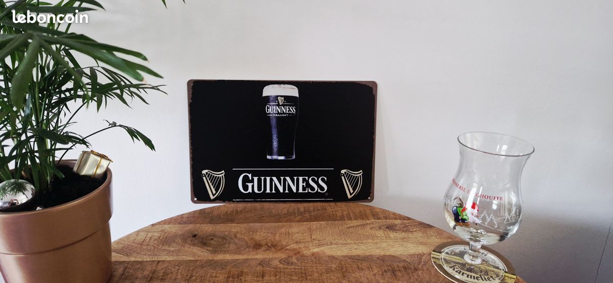 Plaque décorative - Guinness - Toucan - Métal - Vintage - 30x20 cm - Maison