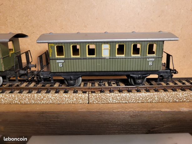 Lot De 2 Voitures Voyageurs Märklin HO En Tôle - Époque 2 - Années 1975 - Occasion Vintage