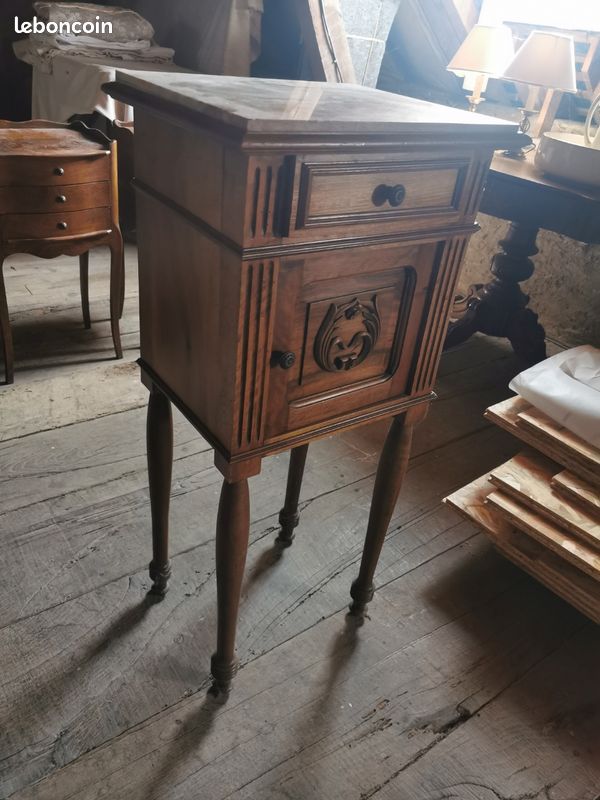 Table de chevet ancienne dessus marbre (image 2)