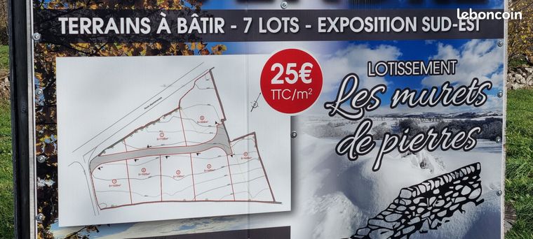 Terrain 928 m² Saint-Chély-d'Aubrac