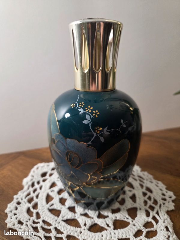 VIT2 ancienne lampe BERGER PARIS NP Fragonard scène galante porcelaine