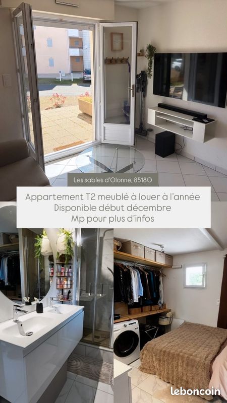Appartement 2 pièces 25 m² · aux Sables-d'Olonne · 25 m² · 580 €/mois