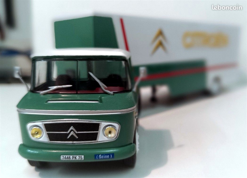 JOUET CITROËN TRACTEUR Rosalie + remorque plâtre farine porte tonneaux