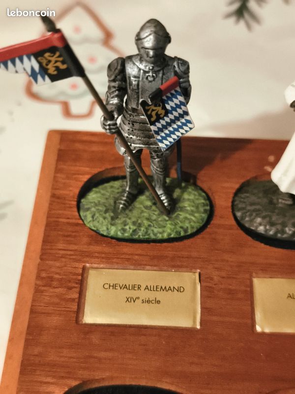 Soldat De Plomb Allemand Kriegsmarine Officier 39-45 - Ancien, Sur Socle Bois - Fabrication Espagnole
