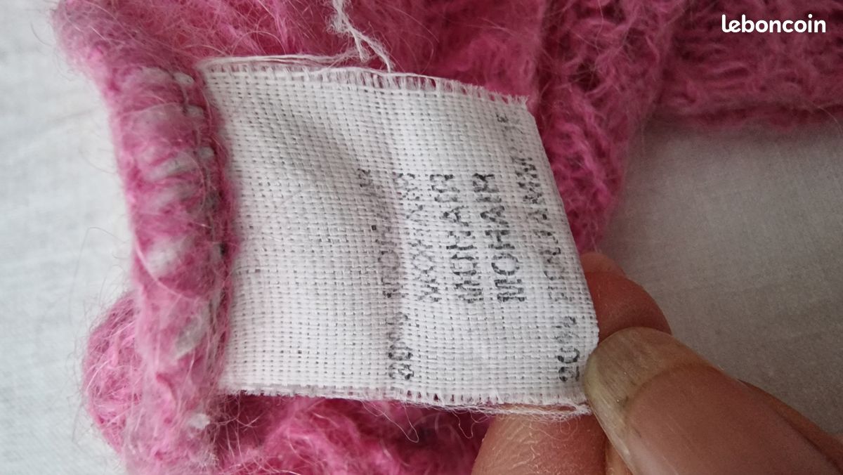 Pull ENVII Taille L Rose/gris - Laine Et Mohair - Occasion Très Bon état - Département Femme