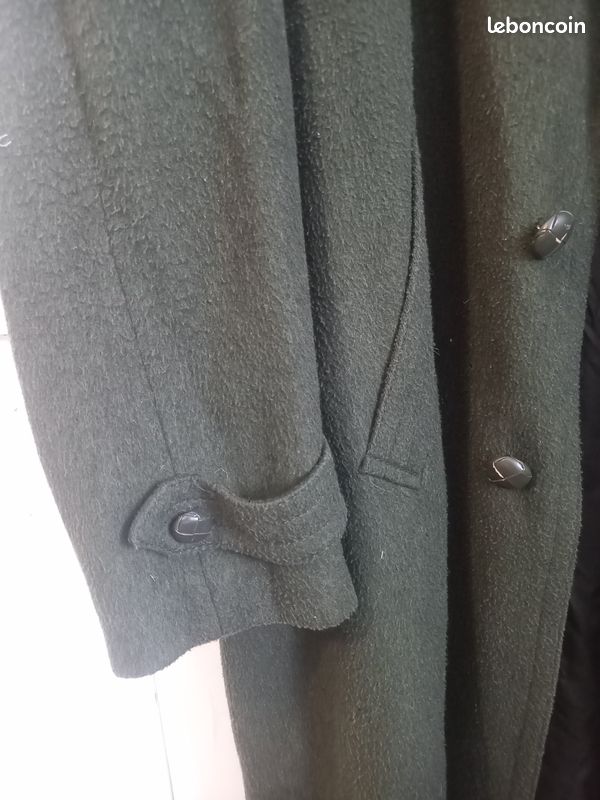 Manteau homme Tirol Loden vert foncé vintage – Taille 50 (image 3)