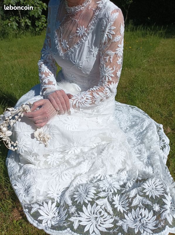 Dentelle Ancienne Robe De MariÃ©e Robe Mariage Celtique Robe De