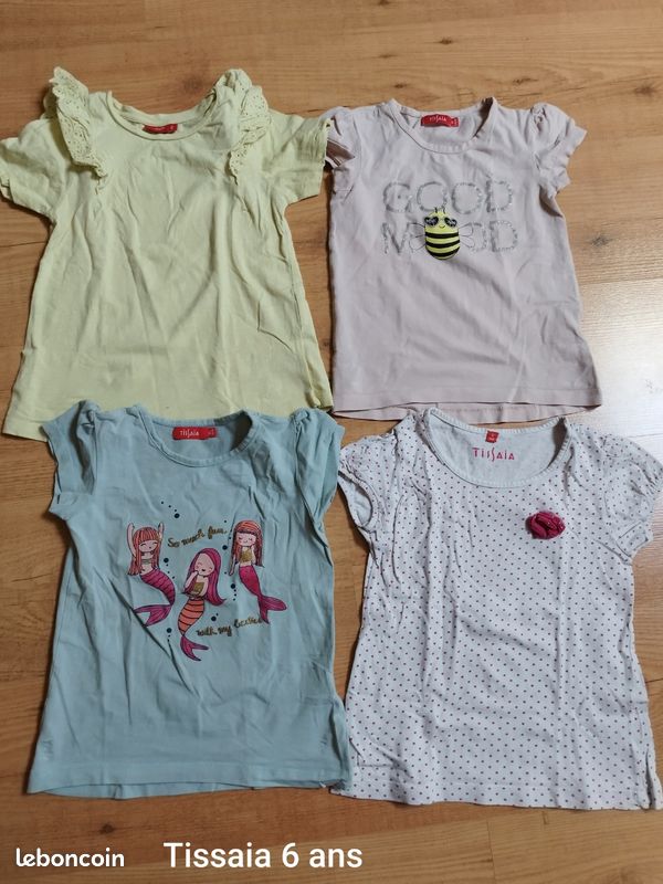 Lot Tee shirt fille 6 ans (image 1)