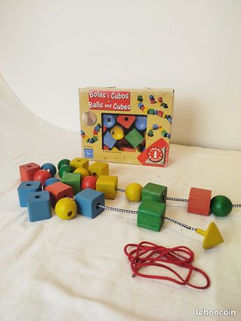Jeu De Construction En Bois Vintage Jura Castor - Années Anciennes - France - Pour Enfants 5-7 Ans