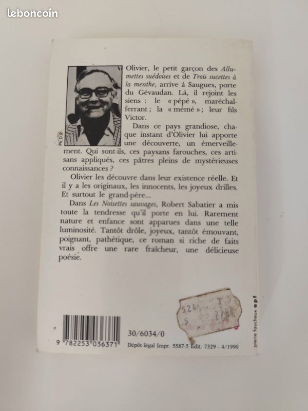 Roman Les noisettes sauvages (Robert Sabatier ) (image 2)