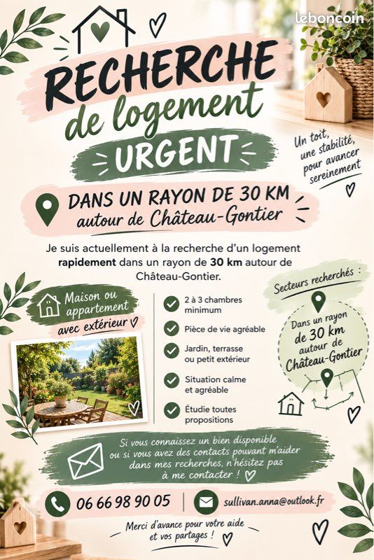 Maison 5 pièces 60 m² · à Sablé-sur-Sarthe · 60 m² · 750 €/mois