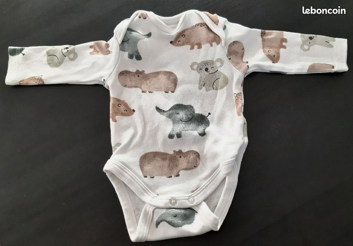 Body animaux pour bébé garçon 0-1 mois (image 1)