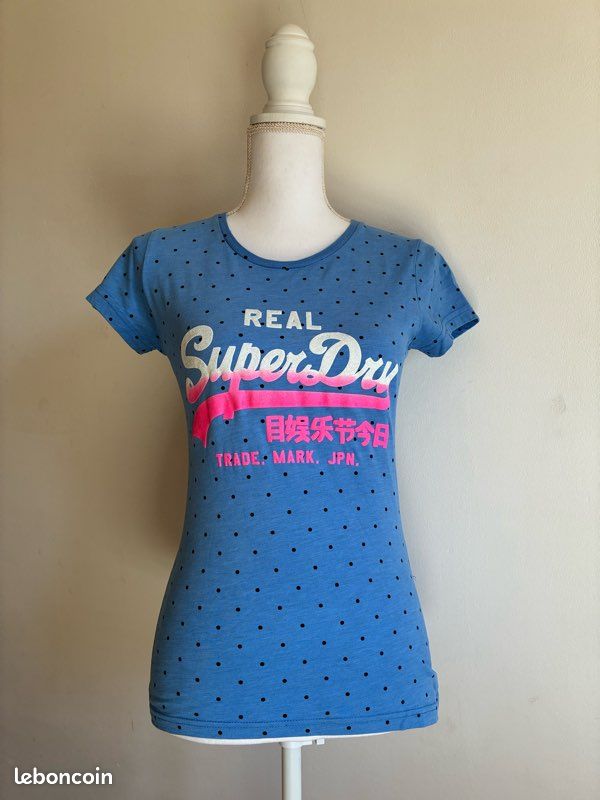 SUPERDRY TOP T SHIRT WOMENS KNITTED SIZE UK 6-8 ( LABEL 8) VGC ..a | UK