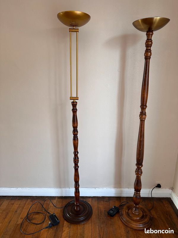 2 Lampadaires en bois salon (image 3)
