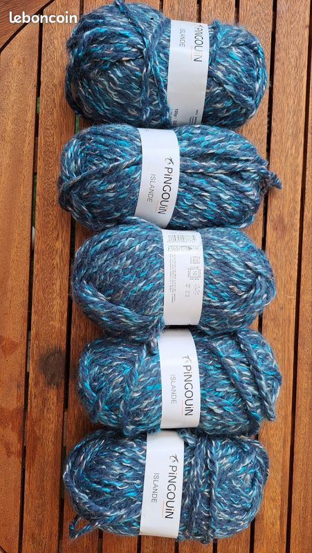 Lot 5 pelotes de laine de 100gr (image 1)