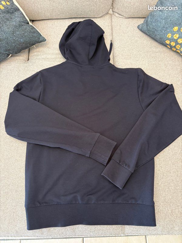 Veste / Sweat à capuche zippé Eden Park Bi-matière - Marine/Noir - Taille S (image 6)