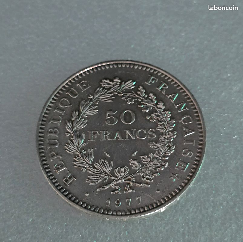 Pièce 50 Francs Hercule en Argent — 1977 (image 1)