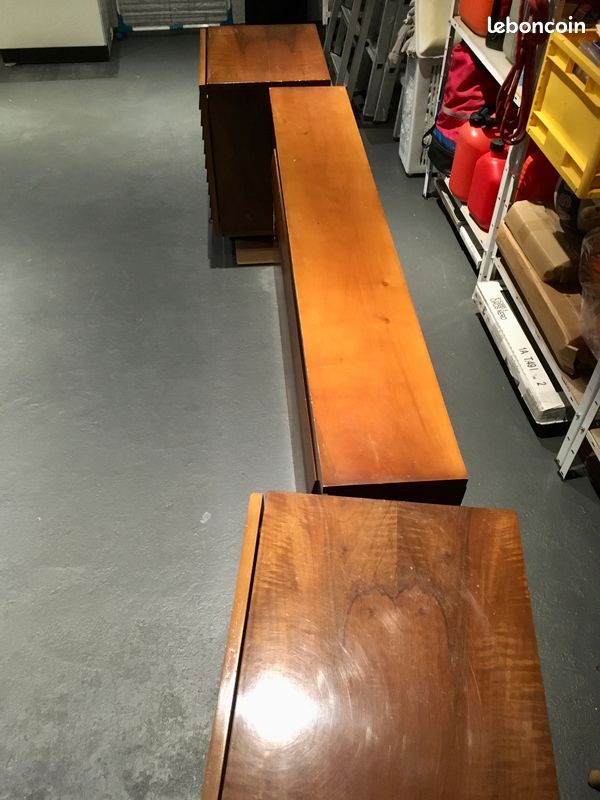 Tête de lit en bois + 2 commodes (vintage) (image 6)