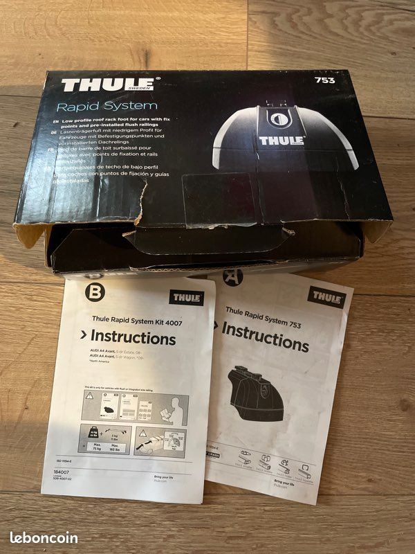 Roof Rails Thule Rapid System 753 Kit Tule Rapid System 753 Avec