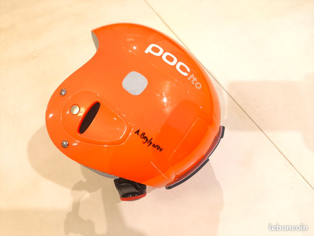 Casque ski POC, modèle POCITO, 500g, couleur orange fluo, taille 51 à 54 cm (XS à S) (image 1)