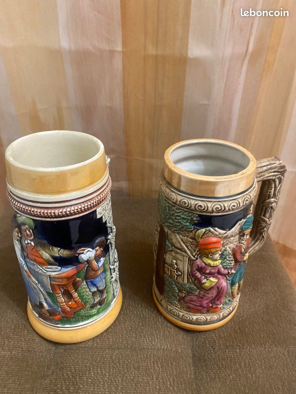 ANCIENNE CHOPE EN faïence allemande - collection chope EUR 19,00 - FR