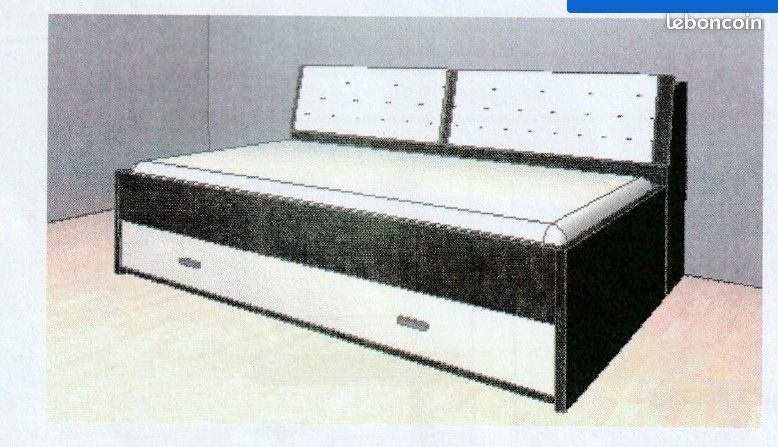 Caisson de rangement / dossier pour lit (image 4)