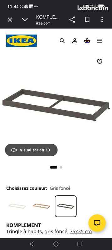 Tringle à habits IKEA komplement 30509469 (image 1)