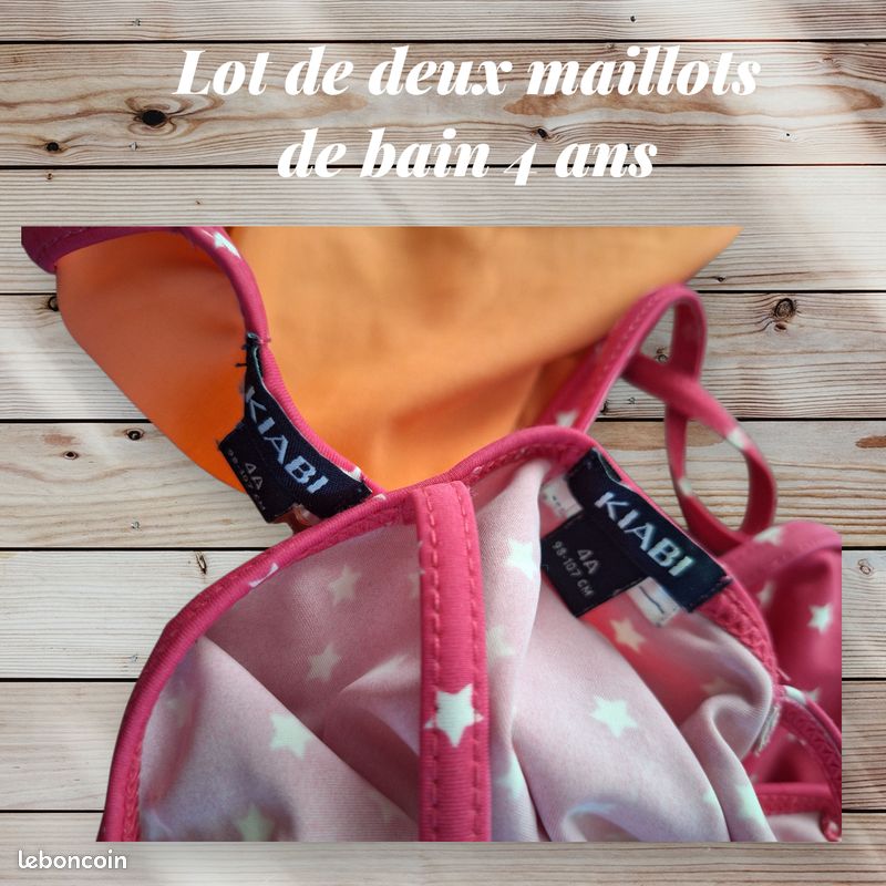 🌟 Lot de maillots de bain fille – Kiabi – Taille ans