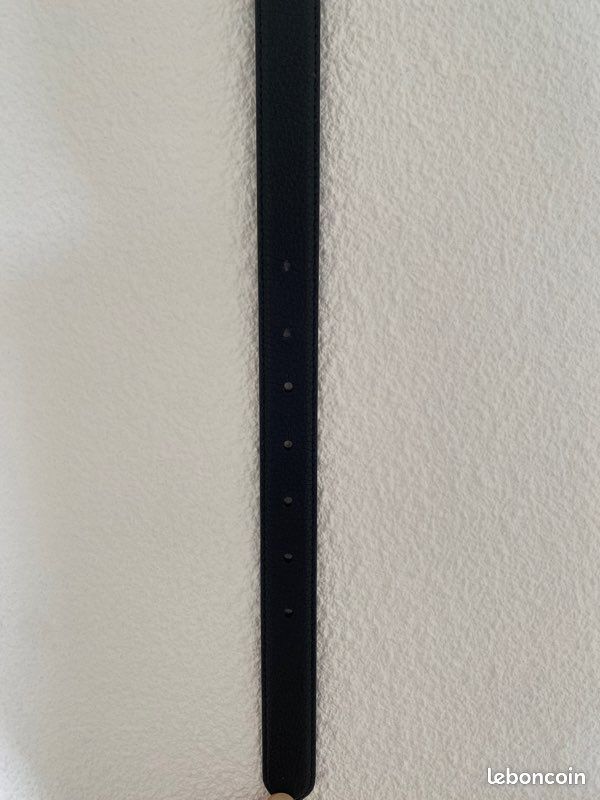 ⚜️ LAUREN RALPH LAUREN Classic Kenton Ceinture fine en cuir noir boucle ardillon dorée taille 70 🖤 (image 10)
