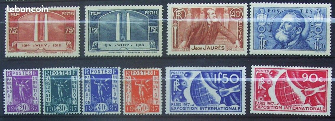 10 Timbres FRANCE neufs : Entre N°316 & N°327 (image 1)