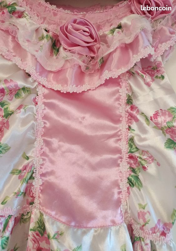 Robe En Dentelle Noire Style Français - Taille 8-10 (équivalent FR 38-40), Longueur Mini | Neuf Jamais Porté