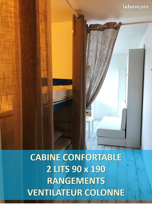 PROMO Gd studio cabine 50m plage, parking privé couvert (image 2)