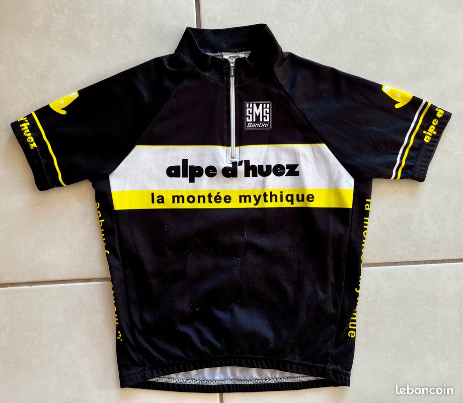 Maillot de cyclisme Alpe d'Huez 21 virages SANTINI taille XS - Vêtements